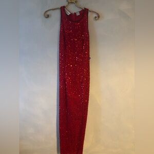 Elegant Red Sequin Dress